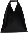 MM6 MAISON MARGIELA BLACK SMALL FAUX-LEATHER TRIANGLE TOTE