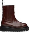 TOGA BURGUNDY SIDE GORE ZIP BOOTS