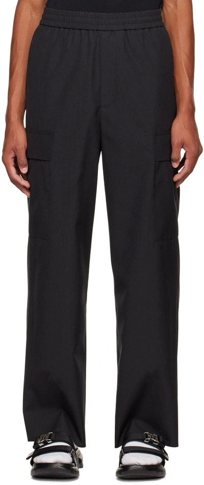 Givenchy Gray Oversized Trousers In 025-charcoal
