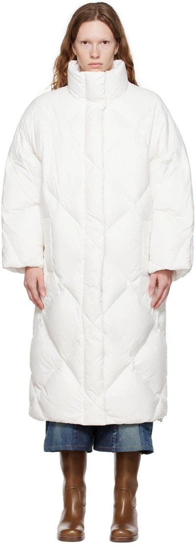 Stand Studio Anissa Quilted Shell Down Coat In White