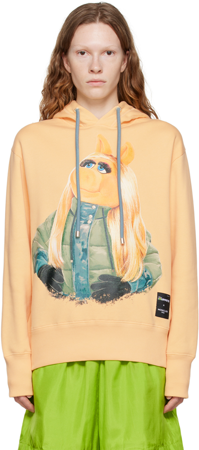 Moncler Genius 2 Moncler 1952 Orange 'the Muppets' Hoodie In 310 Pale Yellow