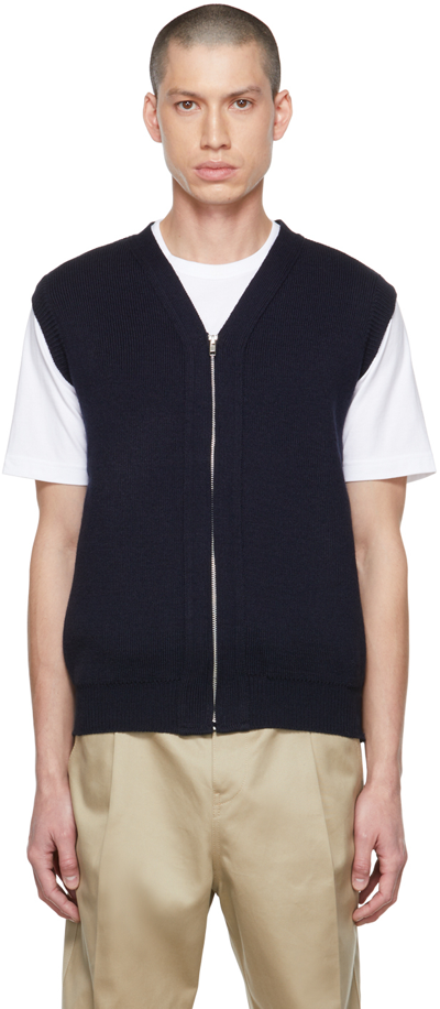 Comme Des Garçons Homme Deux Navy Lochaven Of Scotland Edition Vest In 2 Navy