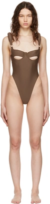 ENTIRE STUDIOS BROWN S08 ONE-PIECE SWIMSUIT