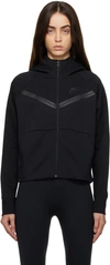 Nike Sportswear Tech Fleece Windrunner Zip Hoodie In Black/black