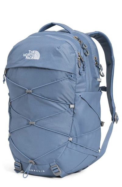 The North Face Borealis Water Repellent Backpack In Folk Blue/ Tnf White