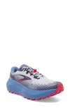 Brooks Caldera 6 Trail Running Shoe In Oyster/blissful Blue/pink