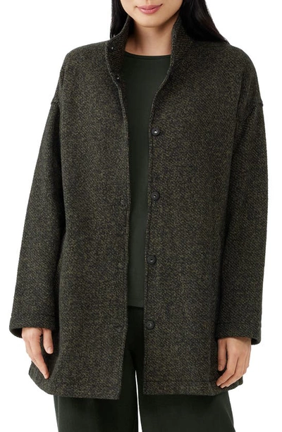 Eileen Fisher Organic Cotton Jacket In Woodland