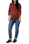 Nom Maternity Nina Long Sleeve Maternity Sweater In Cinnamon