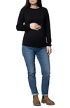 Nom Maternity Nina Long Sleeve Maternity Sweater In Black