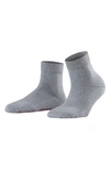 Falke Light Cuddle Pad Crew Socks In M.grey Mel