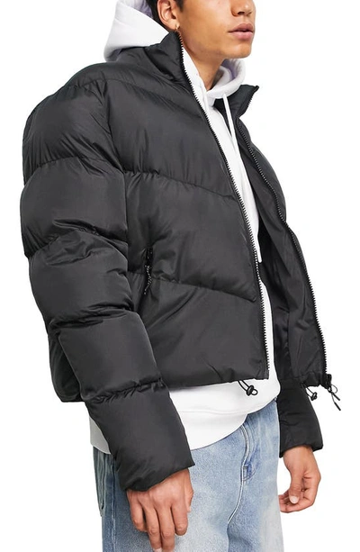 Asos Design Puffer Jacket In Black