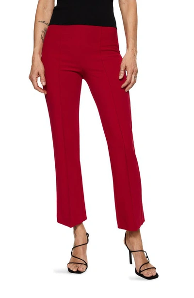 Mango Skinny Leg Ankle Trousers In Red