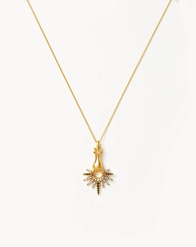 Missoma Harris Reed Star Catcher Pendant Necklace 18ct Gold Plated Vermeil/pearl In Metallic