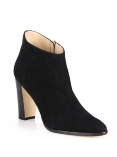 Manolo Blahnik 'brusta' Almond Toe Ankle Boot (women) In Black