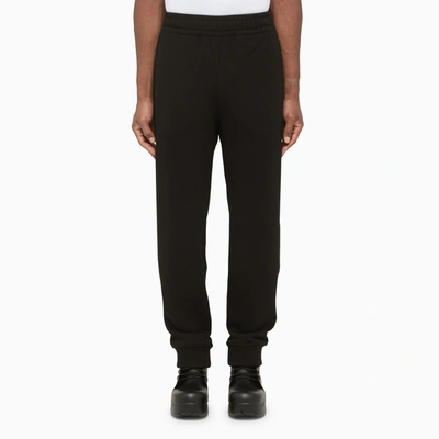 Burberry Milo Cotton-blend Jersey Track Pants In Black