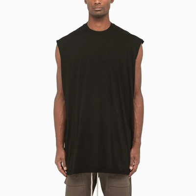 Rick Owens Oversized Black Cotton Vest