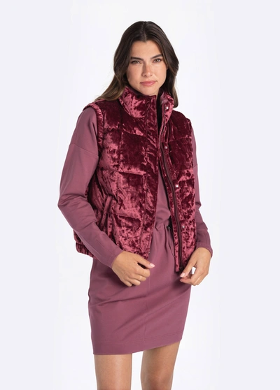 Lole Rose Synth Down Vest In Plum