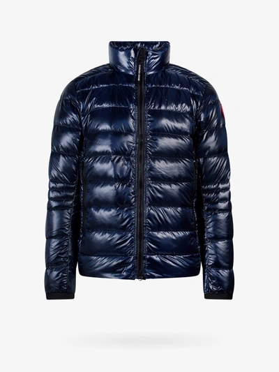 Canada Goose Crofton Quilted Recycled-nylon Hooded Jacket In Blue