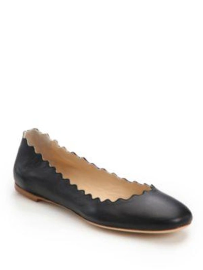 Chloé Women's Lauren Leather Ballet Flats In Black