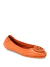 TORY BURCH Minnie Travel Leather Ballet Flats