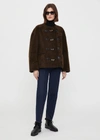 Totême Toteme Teddy Shearling Jacket Saddle Brown In Saddle Brown