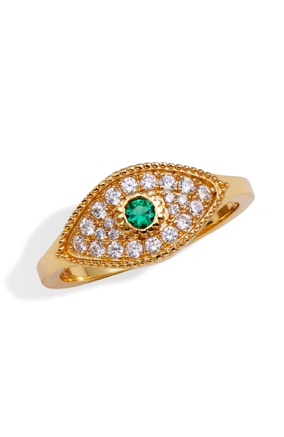 Savvy Cie Jewels Gold Over Sterling Ring In Yellow