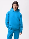 Pangaia Womens 365 Heavyweight Soft Organic Cotton Hoodie In Cerulean Blue