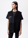 Pangaia Womens Recycled Wool Fleece Gilet In Black