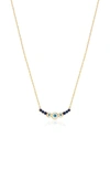 Gabi Rielle 14k Gold Vermeil Cz Enamel Evil Eye Necklace In Gold