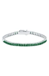 Crislu Tennis Bracelet In Emerald