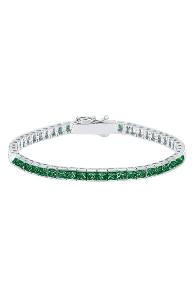 Crislu Tennis Bracelet In Emerald