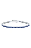 Crislu Tennis Bracelet In Saphire