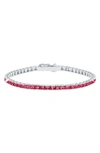 Crislu Tennis Bracelet In Ruby