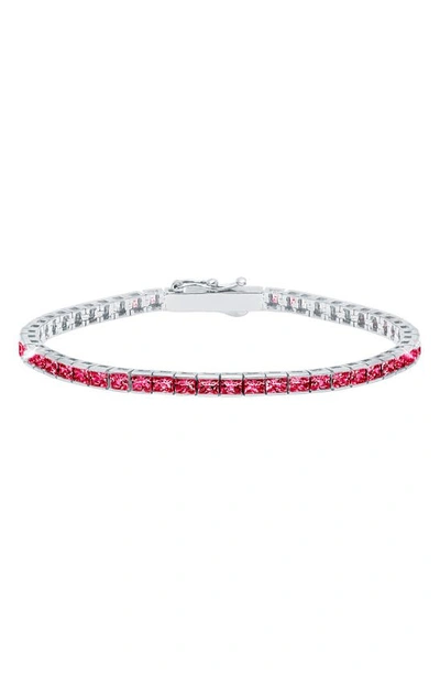 Crislu Tennis Bracelet In Ruby