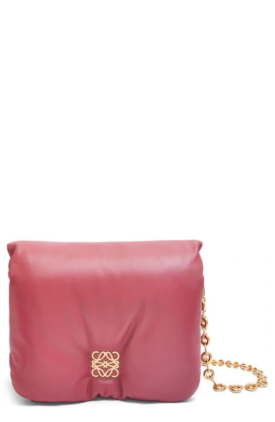 Loewe Goya Lambskin Leather Puffer Bag In Pink