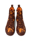 Camper Brutus Lace-up Chunky Ankle Boots In Orange Multi
