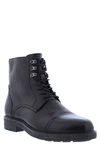 Zanzara Knossos Leather Lug Sole Boot In Black