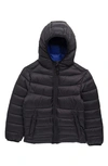 Urban Republic Kids' Packable Hooded Puffer Jacket In Black