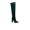 GIANVITO ROSSI GREEN KNEE-HIGH SUEDE BOOTS,G8020600RICC4518969716