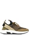 Tom Ford Jago Nylon Mesh Sneakers In Green