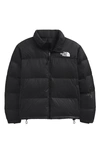 The North Face Nuptse Water Repellent 700 Fill Power Down Short Puffer Jacket In Black
