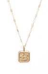 Miranda Frye Harlow Initial Pendant Necklace In Gold - B