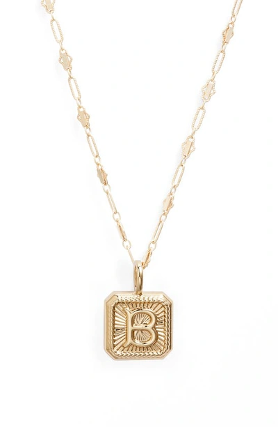 Miranda Frye Harlow Initial Pendant Necklace In Gold - B