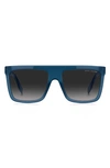 Marc Jacobs 57mm Flat Top Sunglasses In Blue / Grey Shaded