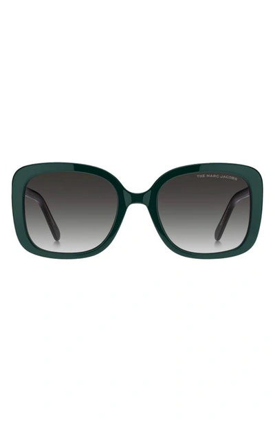 Marc Jacobs 54mm Gradient Square Sunglasses In Teal / Grey Shaded