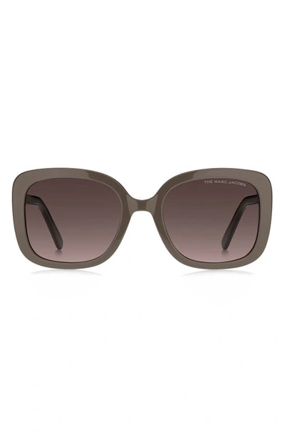 Marc Jacobs 54mm Gradient Square Sunglasses In 79u Crystal Nude