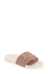 Apl Athletic Propulsion Labs Big Logo Techloom Knit Sport Slide In Creme / Rose Dust / Beachwood