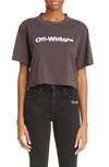 OFF-WHITE BOUNCE HELVETICA LOGO GRAPHIC ORGANIC COTTON CROP TEE
