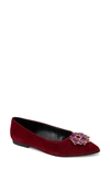 Kenneth Cole New York Gaya Starburst Pointed Toe Flat In Wine