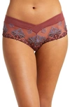 Shop Chantelle Lingerie Champs-élysées Hipster Panties In Mahogany Multico-bi